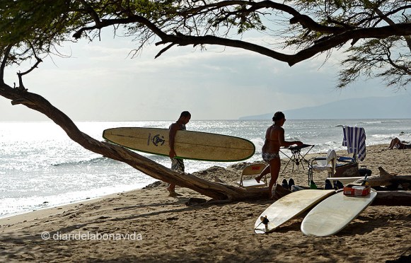Els surfers passen hores i hores a la platja