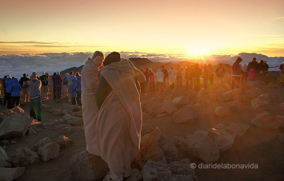 El fred al mirador del volcà és terrible